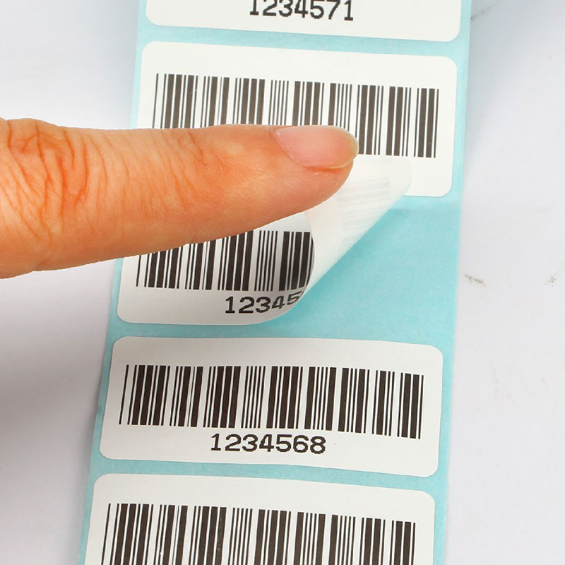 Versatile Removable Glue Thermal Adhesive Barcode Labels for Packaging