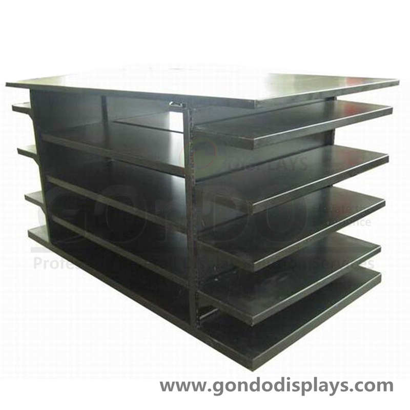 Wholesale 12" Supermarket Gondola Display Equipment Wood Bread Food Metal Display Rack