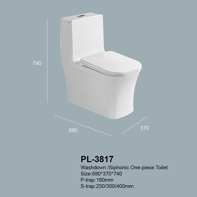 Chaozhou Modern Luxury Ceramic Water Closet Toilet Bathroom Sanitary Wares (PL-3817)