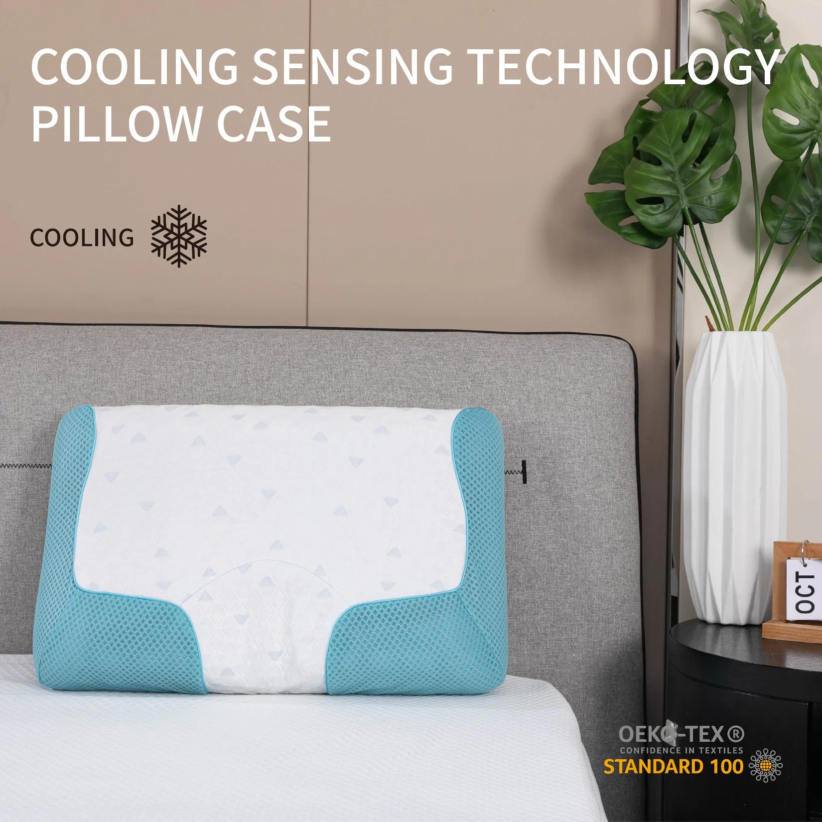 Factory Direct Sales Cervical Memory Foam Bed Pillow with Washable Cooling Cover