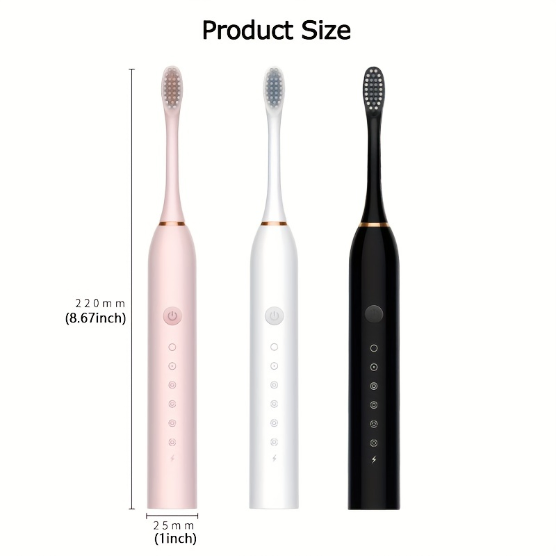Sonic Electric Toothbrush for Adults - Rechargeable Ipx7 Waterproof Smart Timer