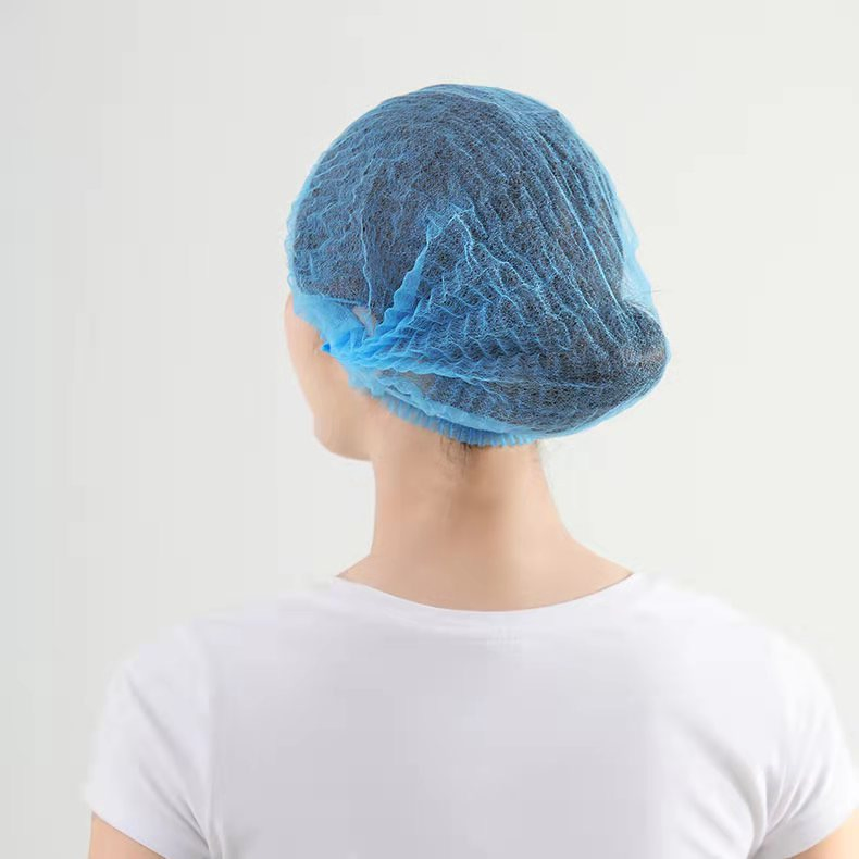 Nonwoven Bouffant Caps Hair Net for Hospital Salon SPA Catering and Dust-Free Workspace (Blue)