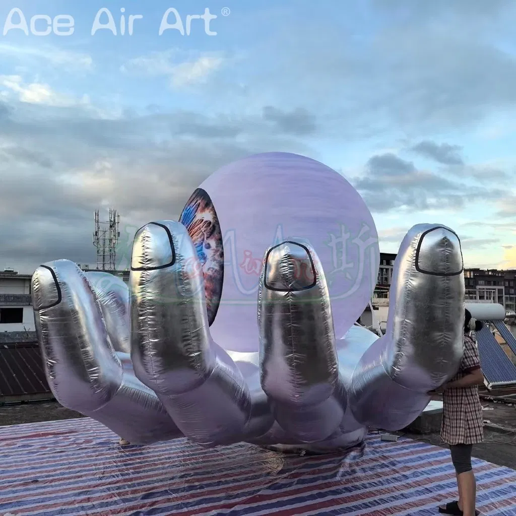 Halloween Stage Party Show Decoration Inflatable Hands with Holding Eye Ball Inflatable Fingers Model