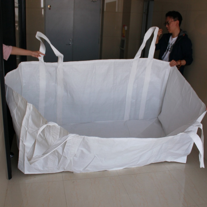 200cmx150cmx100 Hcm, 1500kg Recycling FIBC Dumpster PP Skip Bag for Construction Waste Garbage Skip Bag