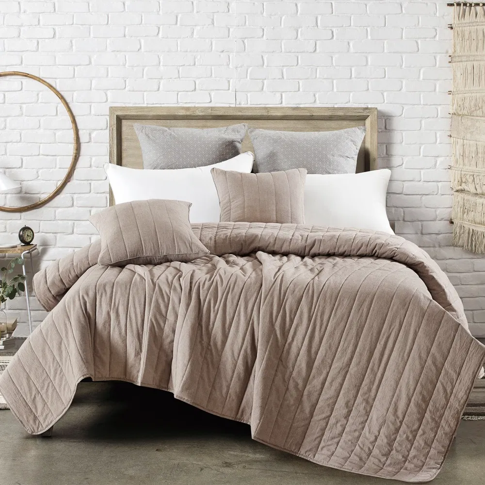 Double-Sided 100% Microfiber Summer Bed Quilt Set/Quilting Bedspread Custom