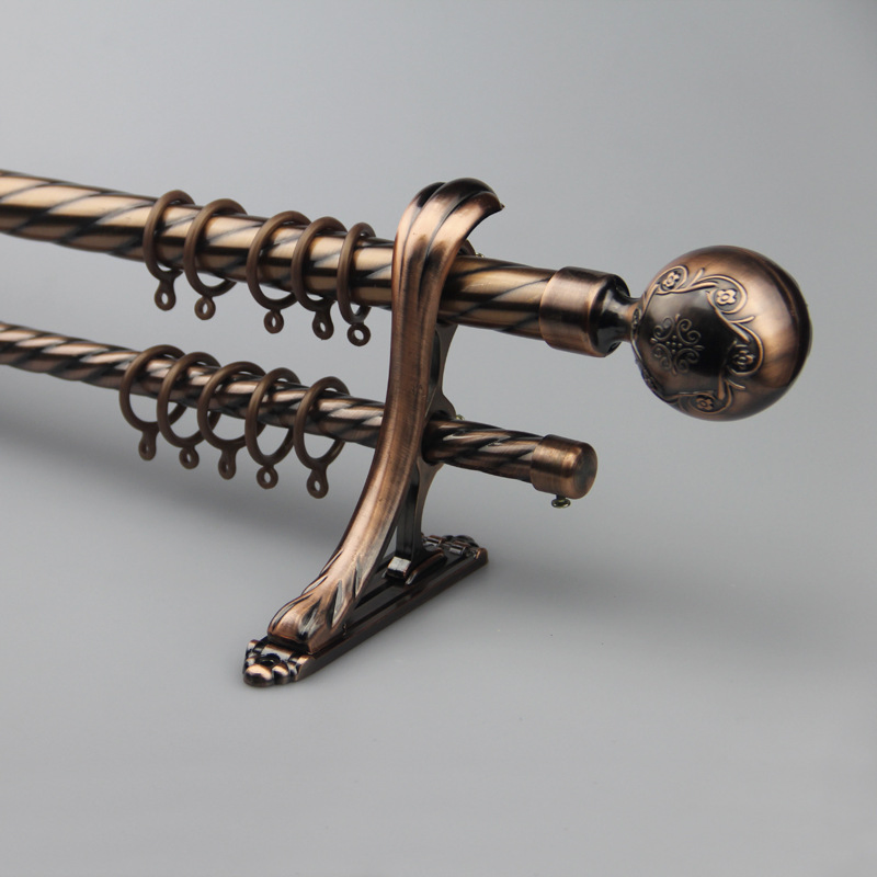 Single Pole/Double Pole 25-28mm Telescopic Wrought Iron Curtain Rod