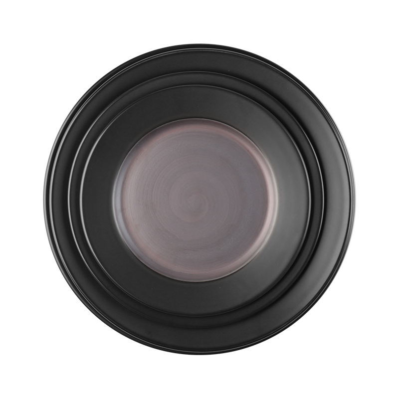 in Stock Coffee Cryptolalia Western Black Hotel Porcelain Ceramic Tableware Dinner Set