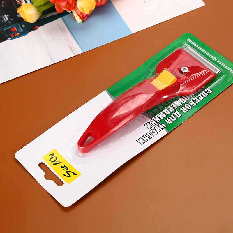 Cleaning Window Cleaning Scraper Plastic Razor Scraperwith Double-Edged Metal Blades