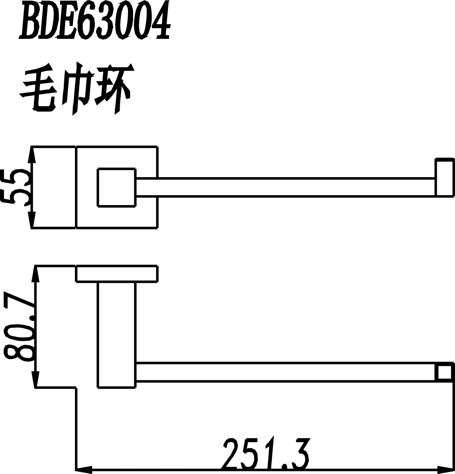 Настенный комплект для ванной Matt Black SUS304