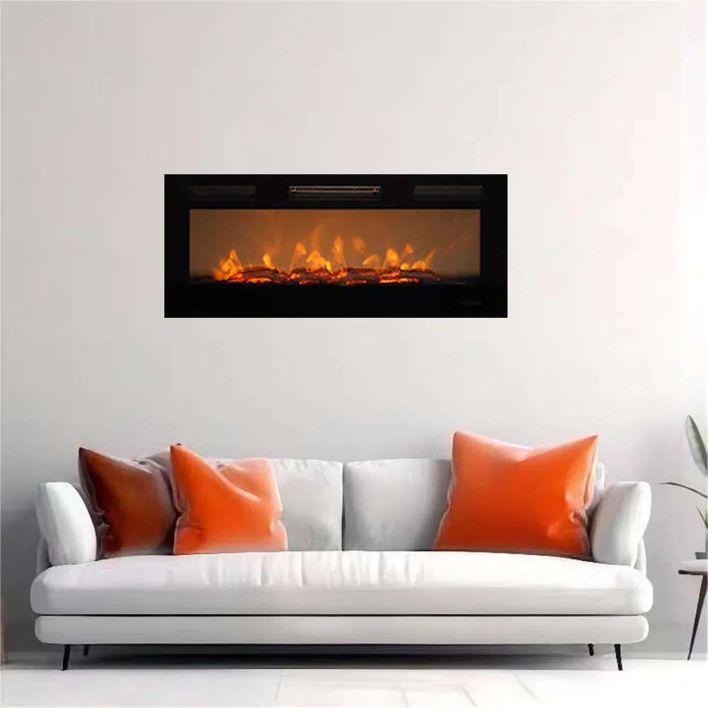 Modern Fashion Design Household Decorative LED Black Electric Fireplace