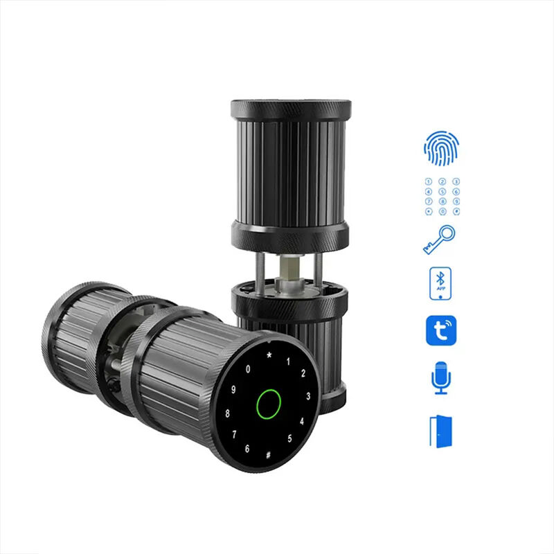 Newest Smart Small Matte Black Cylinder Finger Print Interior Door Knob Lock for Room Brand New Knob Smart Door Lock