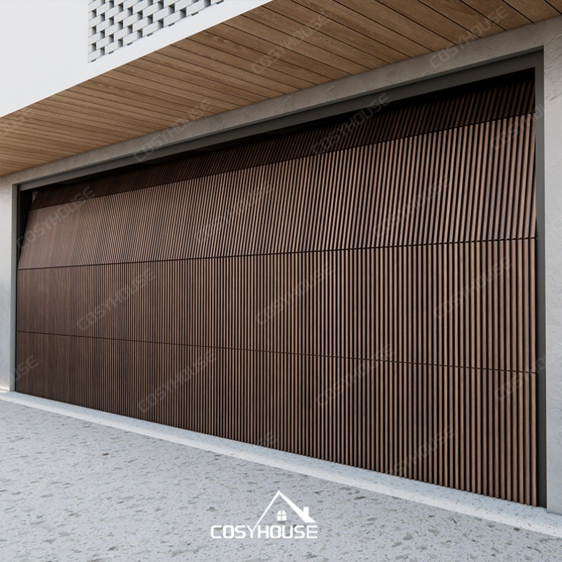 Insulated Mirror Frameless Glass Aluminum Garage Door for Modern Houses