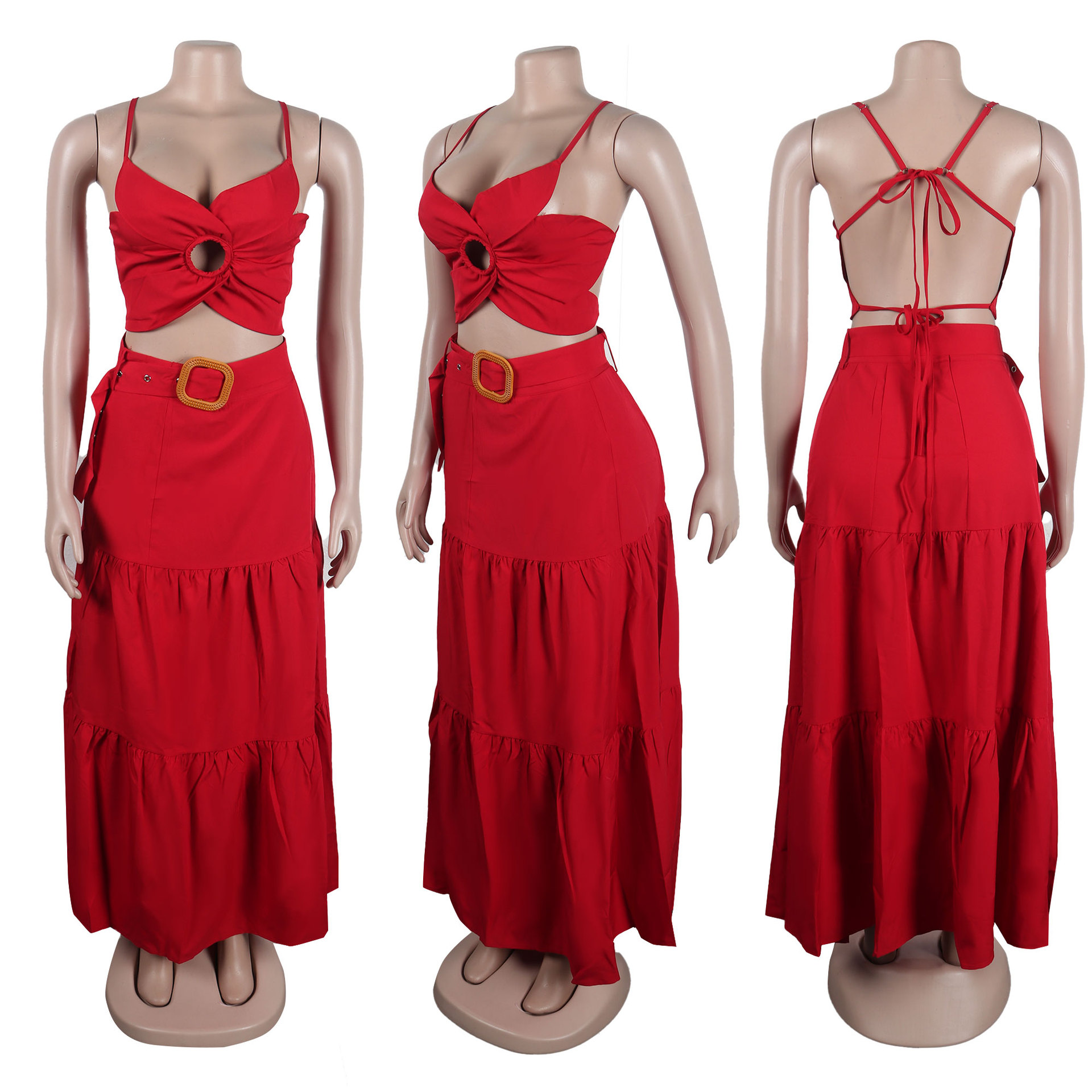 Комплект женский майка и юбка макси S-3XL