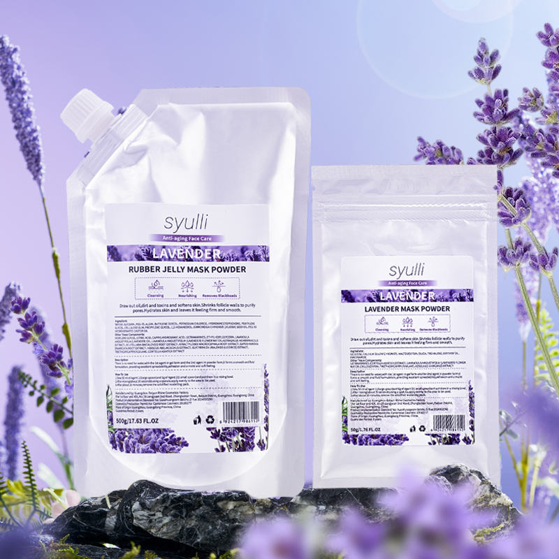 Private Label Anti-Aging and Repairing Lavender Face Rubber Mask SPA Set