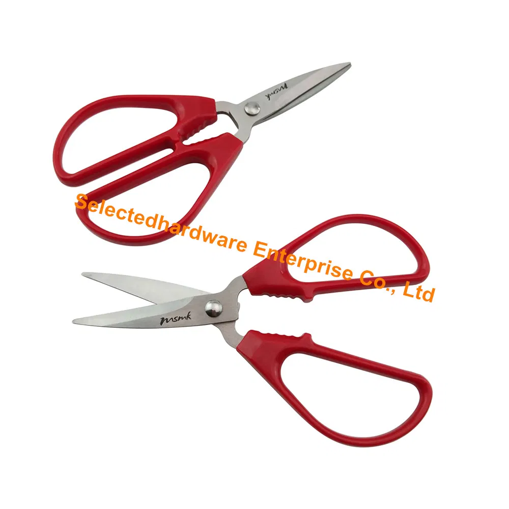 All Purpose Household Stainless Steel Scissors Red