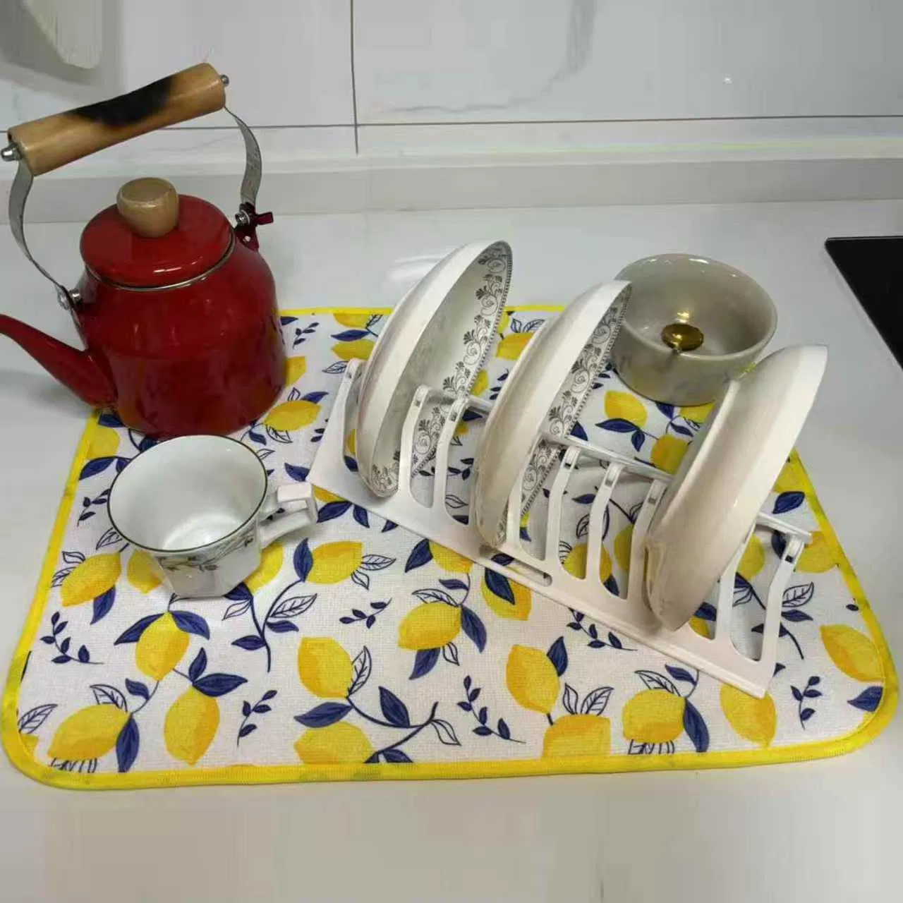 Коврик для сушки посуды из микрофибры, быстросохнущий