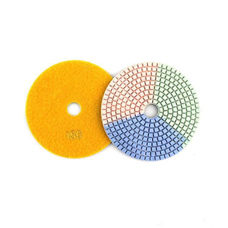 Diamond Polishing Wheel 5 Step Dry Polishing Pad Diamond Flexible Polishing Disc for Granite Marble 10PCS