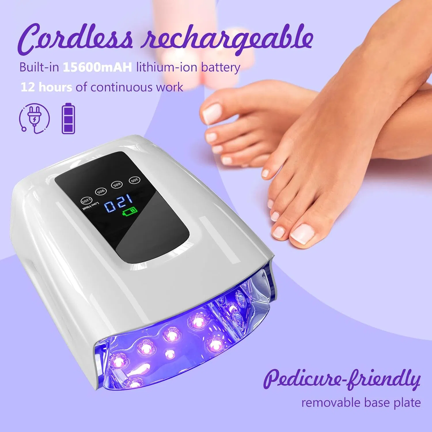Wholesale Cordless UV LED Nail Lamp 86W Rechargeable Professional Nail Dryer