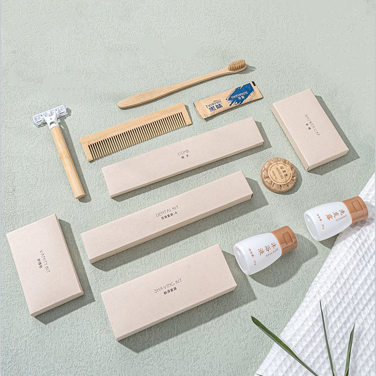 Custom 5 Star Hotel Supplies Disposable Toiletries Set Hotel Amenities Set