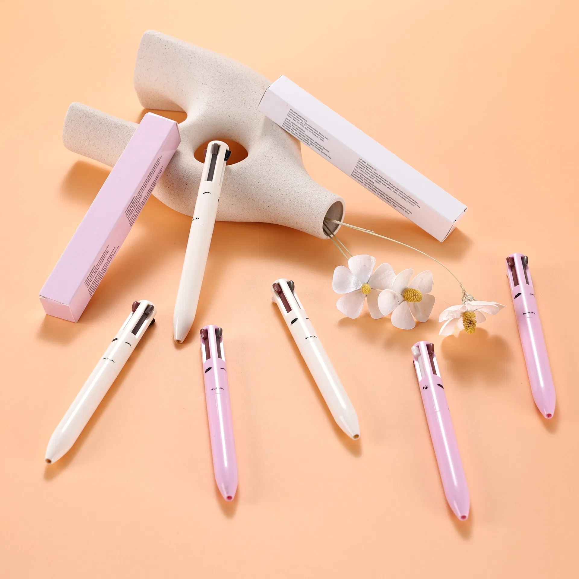 Private Label 4-in-1 Eye Highlighter Lip Eyebrow Pencil Makeup Pen Supplier
