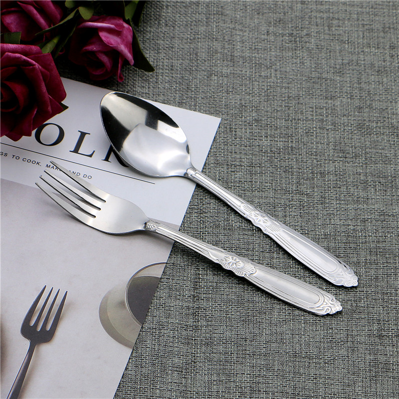 6/12 PCS Fancy Design Dorable Dinner Ware Flatware Spoon Fork