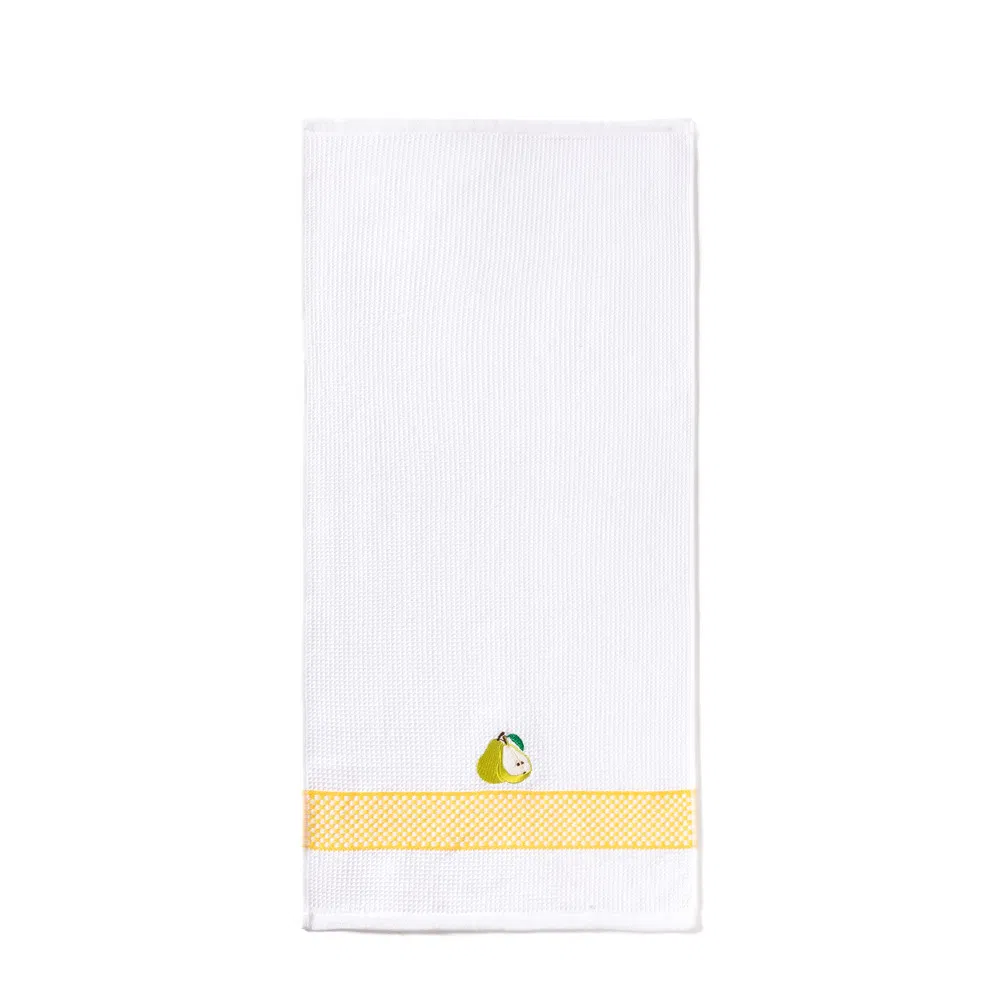 Soft Absorbent Cotton Waffle Hand Tea Towel Embroidered Logo Kitchen Dish Towels