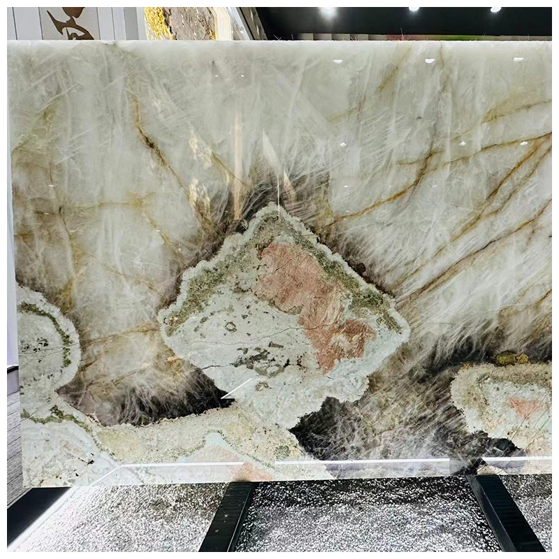 Luxury Translucent Cristallo Patagonia Quartzite Slabs