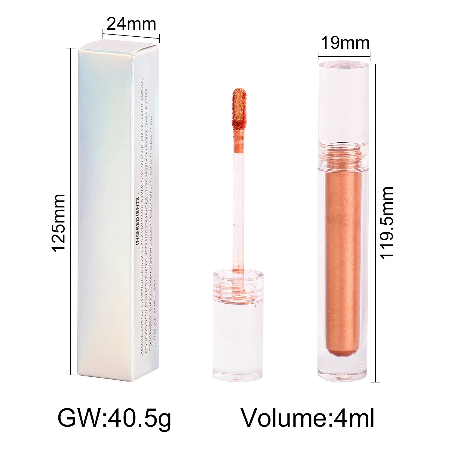 Hot Selling Cosmetics Customized Logo Makeup Moisturizing Lip Gloss for Lips Lipgloss