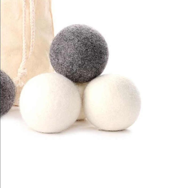Eco-Friendly Natural 100%Wool Drying Wash Balls for Lanudry 6PCS Pack Reusable Laundry Clean Ball Home Wool Dryer Balls