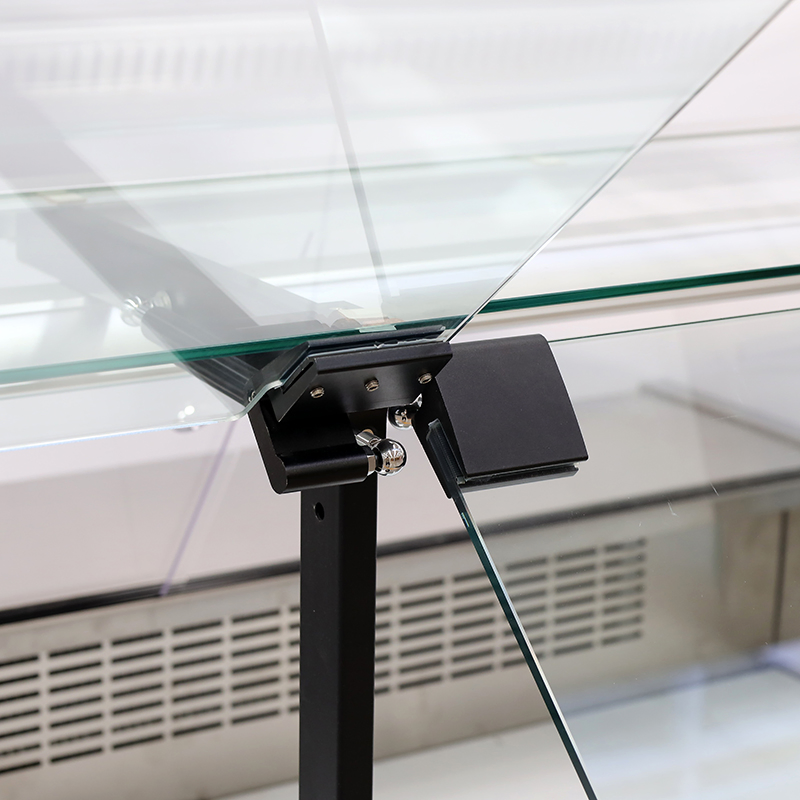 Plug-in Supermarket Environmental Friendly Display Refrigerator Right Angle Glass Deli Showcase Restaurant LED Light Meat Fridge