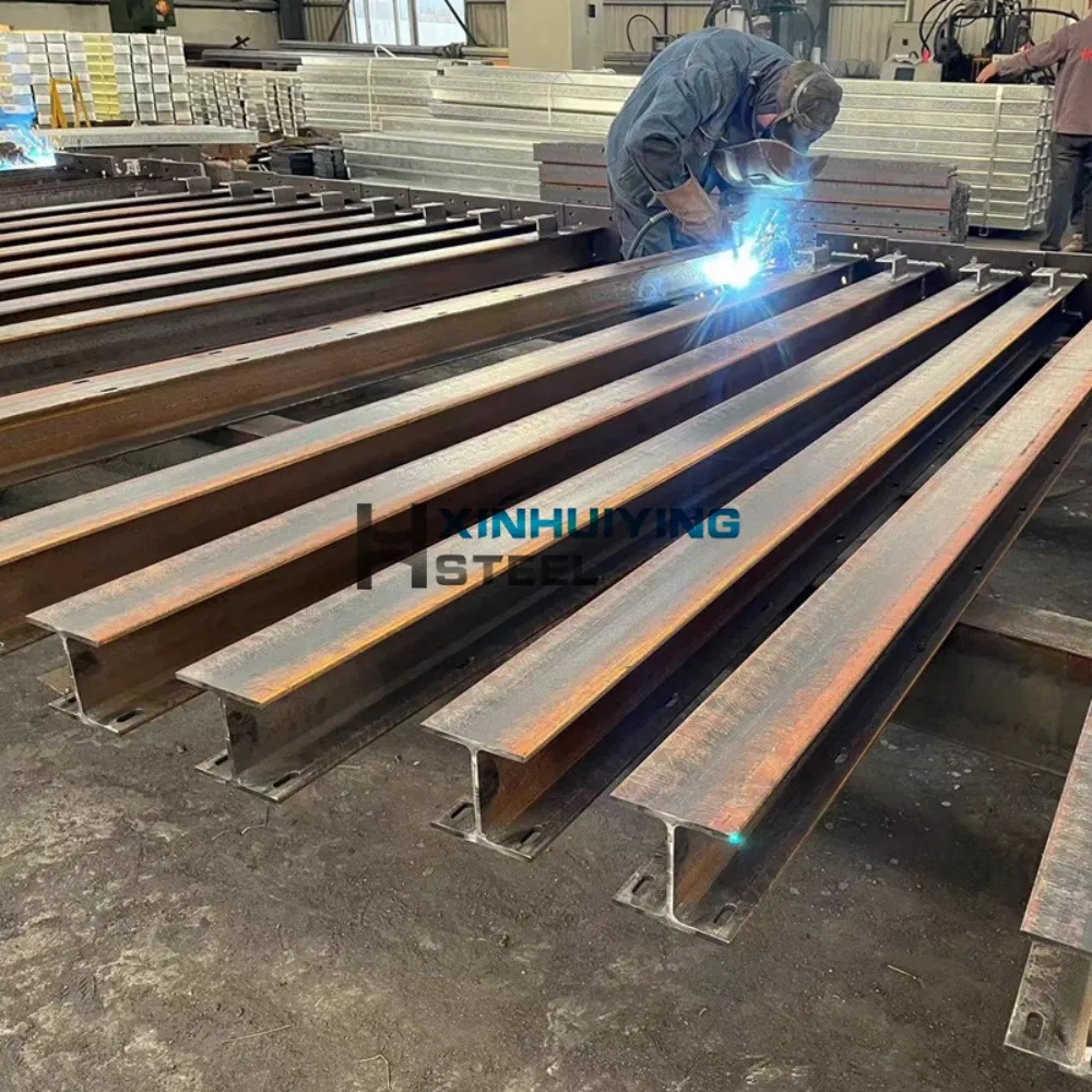 Customized H Steel Post with Base Plate Hot DIP Galvanized H Beam