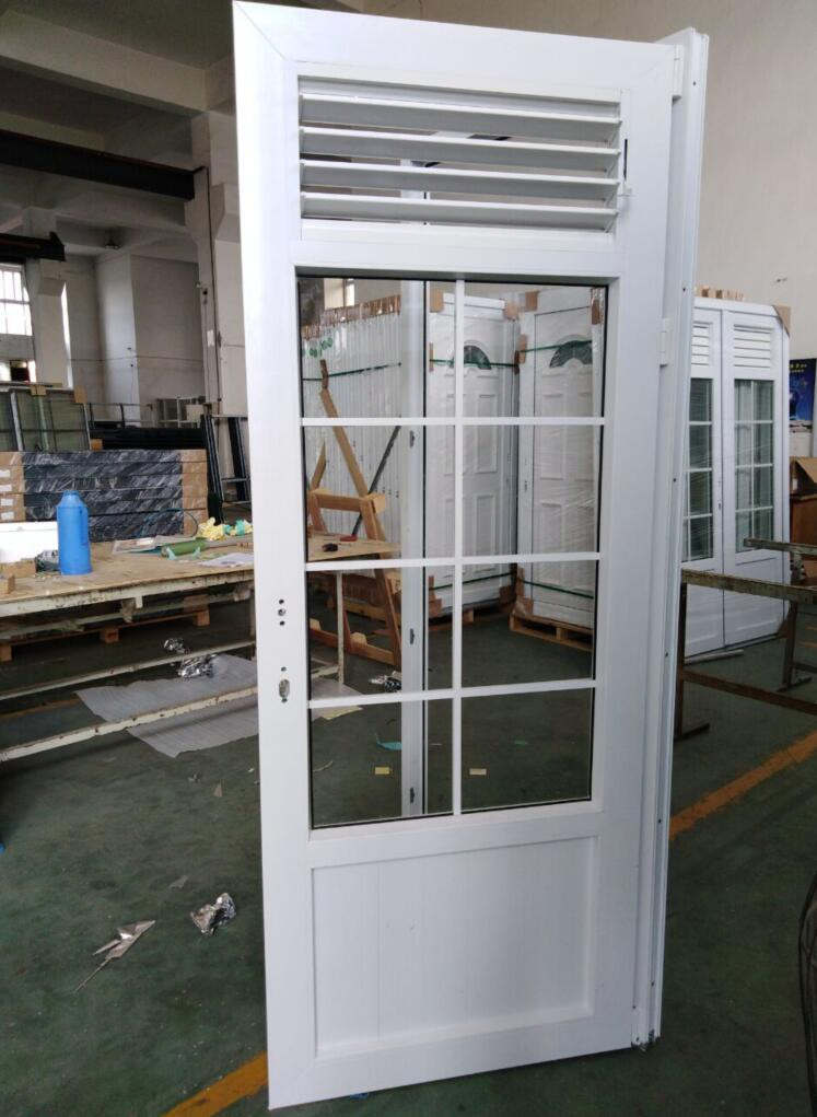 Factory Customized Wholesale Low Pricr UPVC Vinyl Casement Glass Door Half Panel Office Door