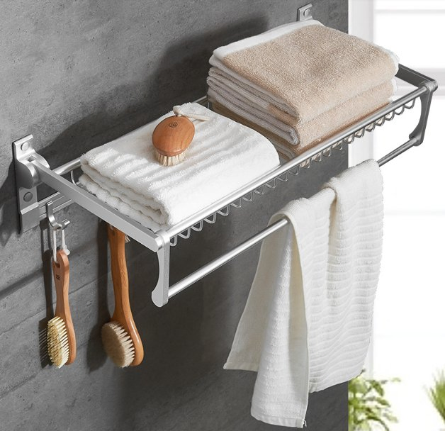 Towel Rack Perforation-Free Bathroom Towel Rack Wall Hanging Bathroom Rack