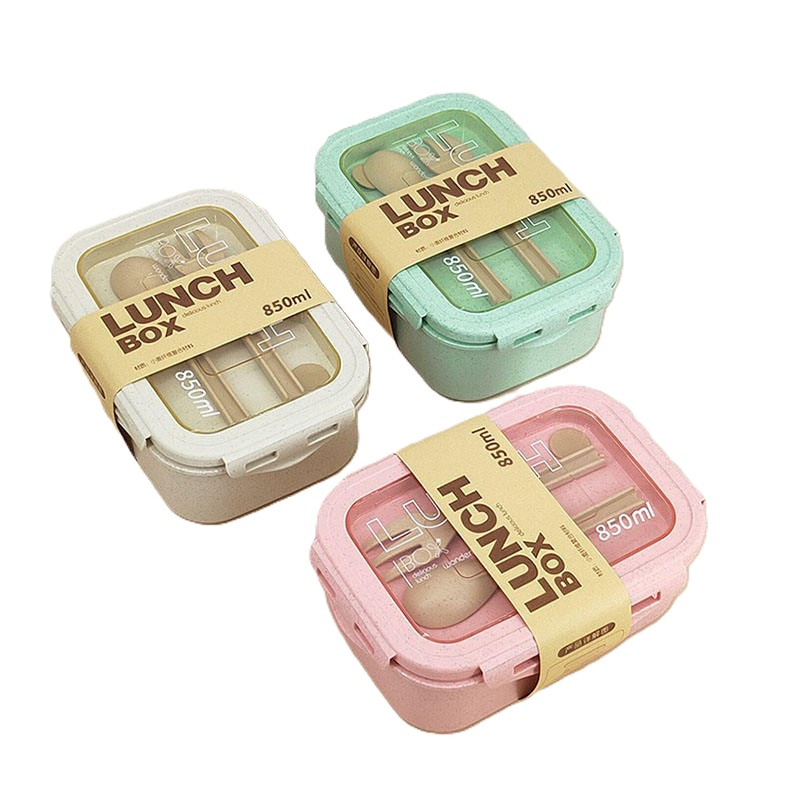 Eco-Friendly Lightweight Plastic Lunch Box with Microwave Lid