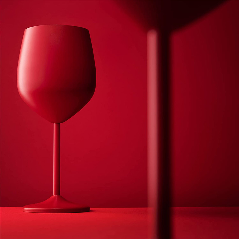 Rose Gold Insulated Wine Glass Tumbler Wine Cups 18/8 Stainless Steel BPA Free Copper Coated Metal Goblet Shatterproof Wine Glass