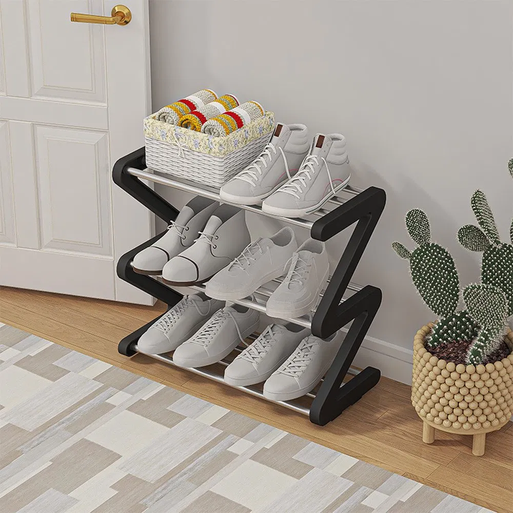 Foldable Shoe Shelf Breathable Indoor Shoe Cabinet Compact Dormitory Storage Solution