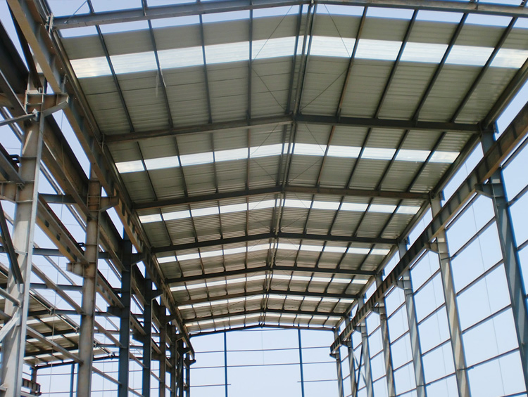Steel Beams Columns and Purlin Installing Structure Frame Buildings