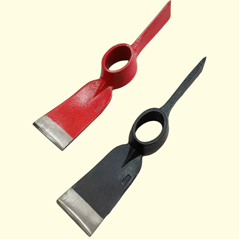 Rail Steel Forged Pickaxe with Anti-Slip Wooden Handle