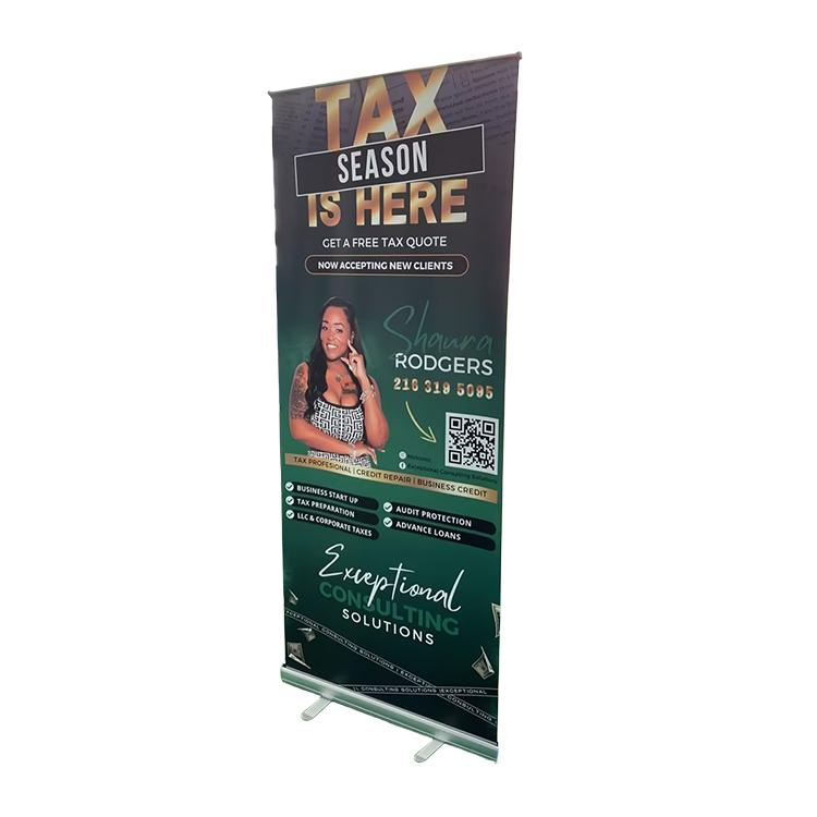 High Quality Exhibit Display Sale Custom Single Sided Roll up Banner Aluminum Retractable Roll up Banner Stand