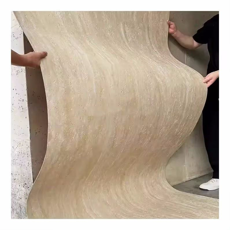 Mcm Cement Concrete PVC Marble Flexible Stone Interior Cladding PVC Wall Panel Board Imitation Stone Wall Panel 3D Exterior Wall Panel for Bathroom