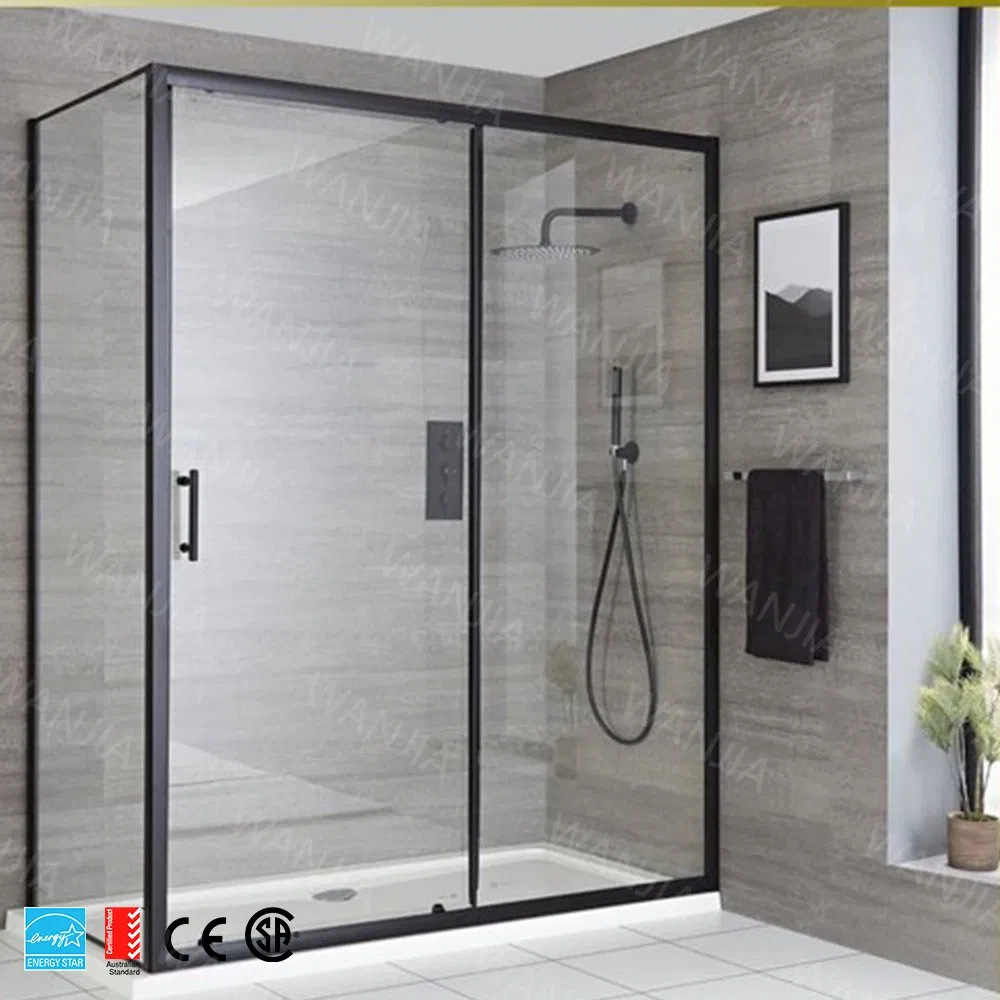 Wholesale Aluminum Stainless Steel Tempered Glass Bathroom Sliding Frameless Shower Door