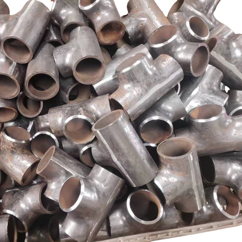 8" Industrial Butt-Welded Pipe Fitting Stainless Carbon Steel Equal Straight Cross Tee
