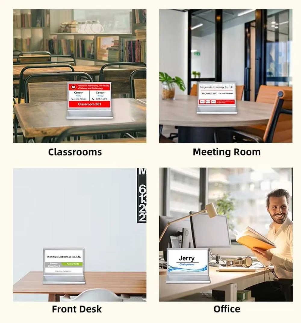Customized to Sample Large Eink E-Paper Low Power Consumption / Energy Efficient E-Ink Display Module E Ink LCD Display EPD Conference Room Timely Action