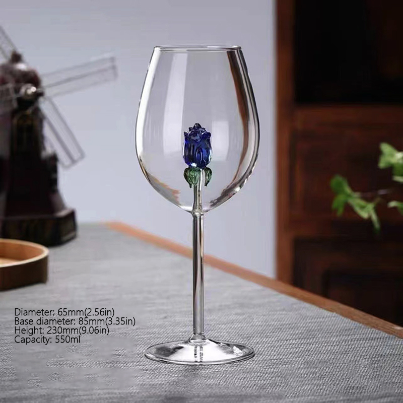 Custom Rose Style Wine Glass Cup Wine Glass Goblet High Borosilicate Champagne Glasses