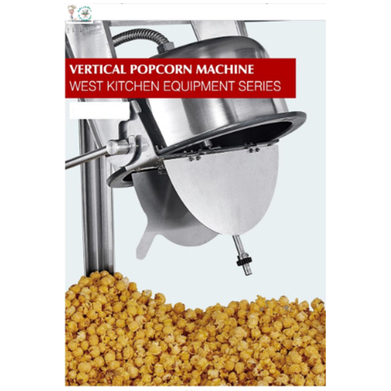Stainless Steel Commercial Popcorn Machine Industrial 6-32oz Heavy-Duty Popper Maker for Business with Transparent Glass Food Trailer