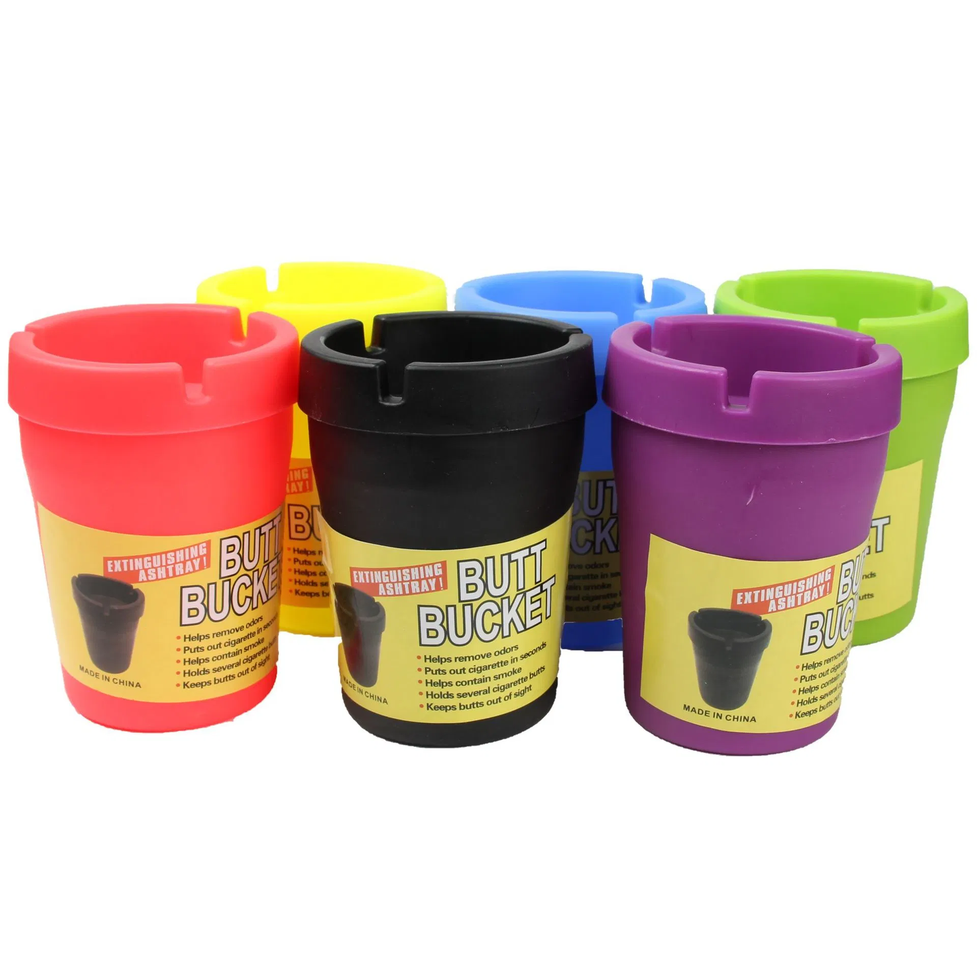Butt Bucket Extinguishing Plastic Portable Car Ashtray