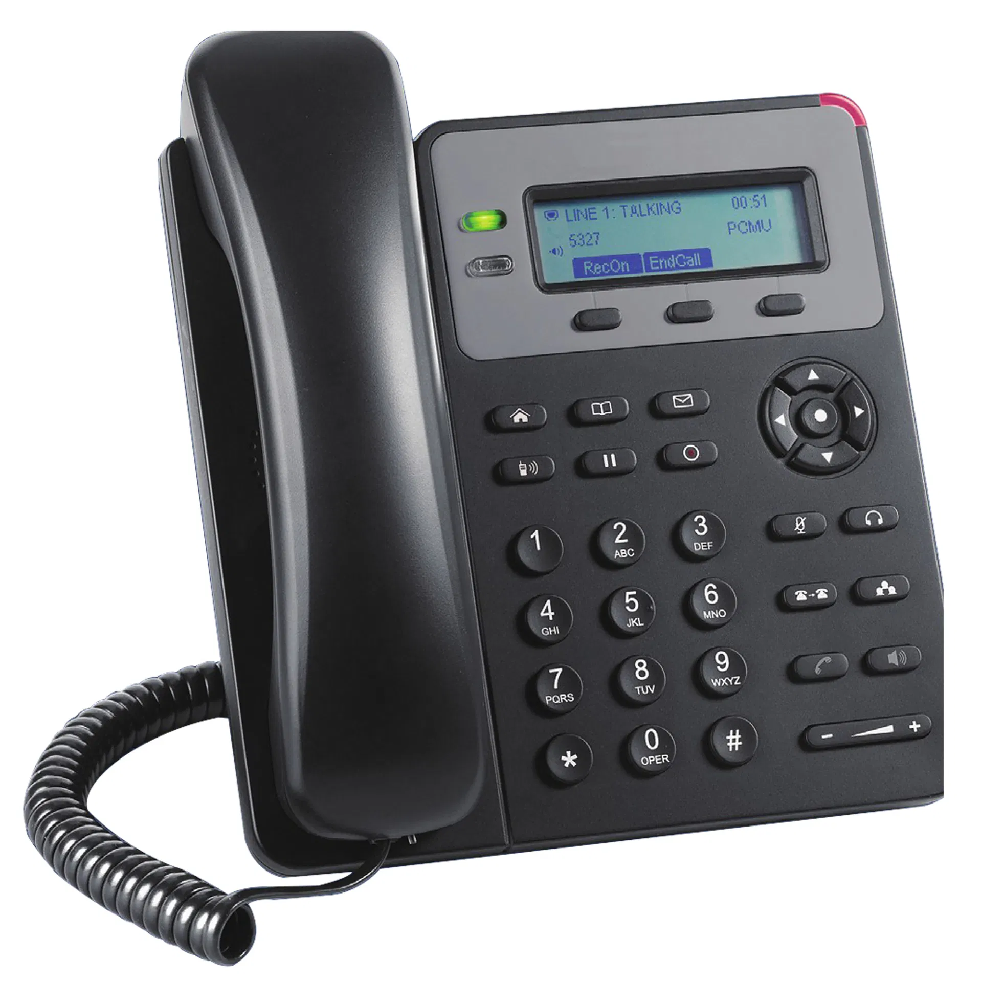 One Key Alarm Telephone Front Desk Landline with HD Call and LCD Display