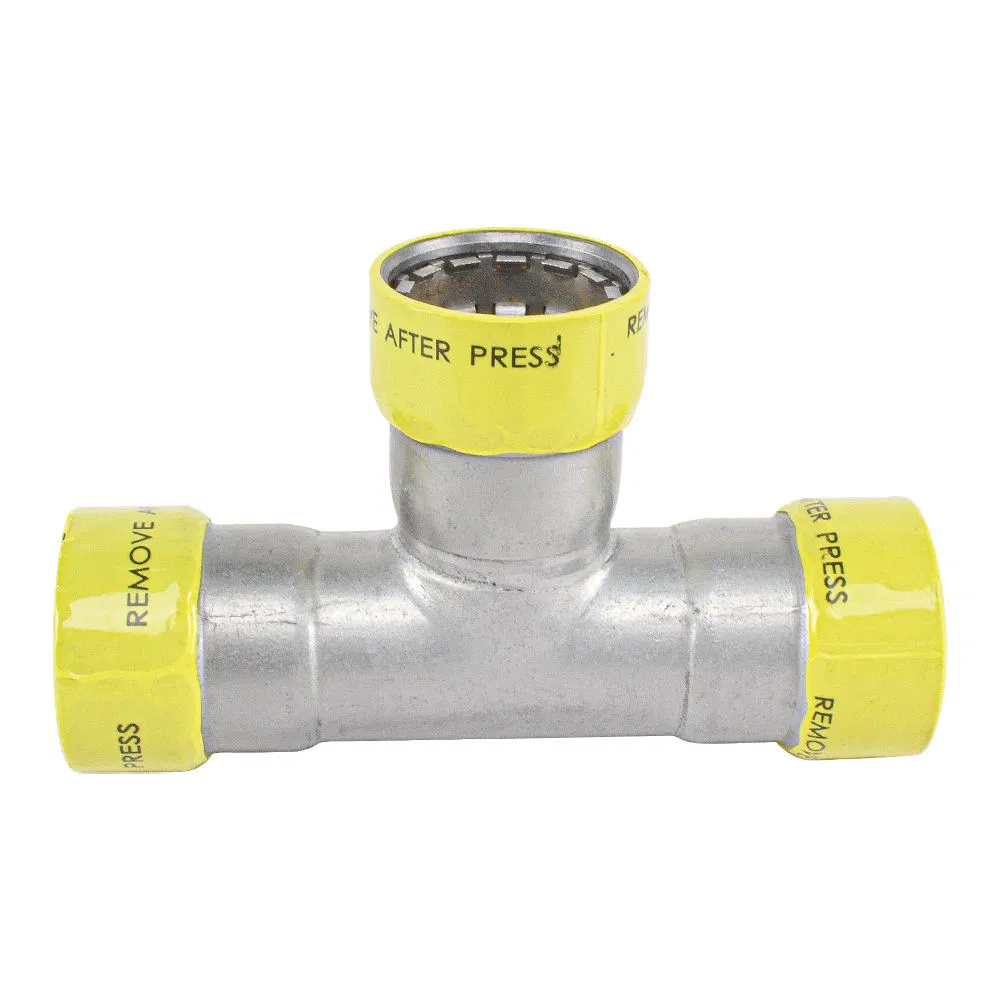 Gas Carbon Steel Pipe Connection Equal Tee Carbon Steel Press Pipe Fittings