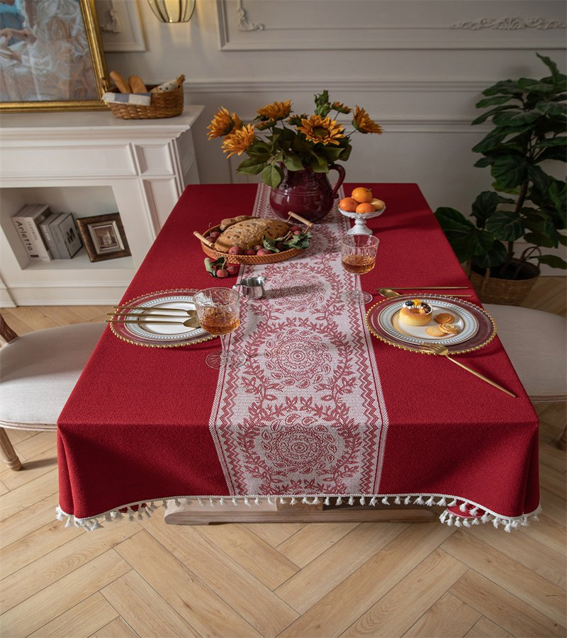 Wholesale Christmas Natural Wedding Linen Table Cloth