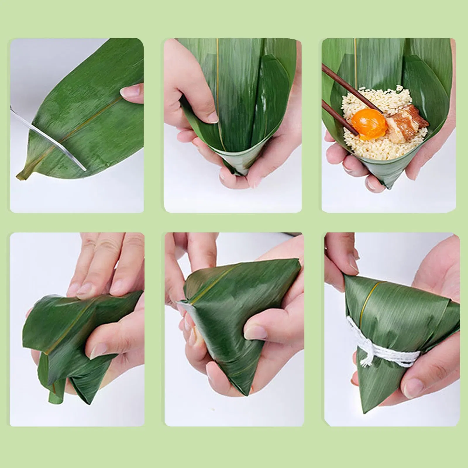 Fresh Bamboo Leaf Sushi Plate Chinese Dragon Boat Festival Snacks Wrapped in Leaves Party Leaf Plate Decor